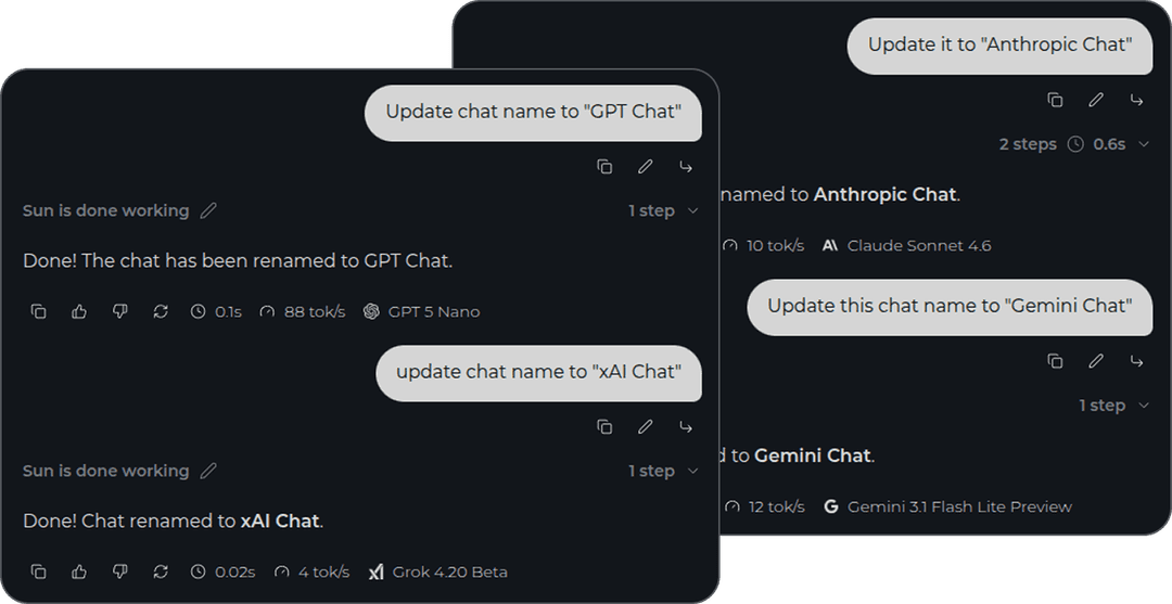 Multi-model conversations